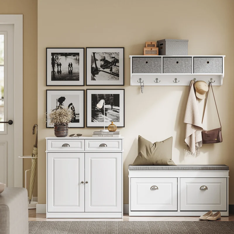SoBuy | Schuhschrank | Sideboard | Schuhkipper für 12-15 Paare Schuhe | FSB104-W