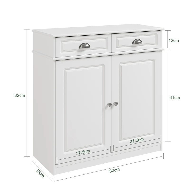 SoBuy | Schuhschrank | Sideboard | Schuhkipper für 12-15 Paare Schuhe | FSB104-W