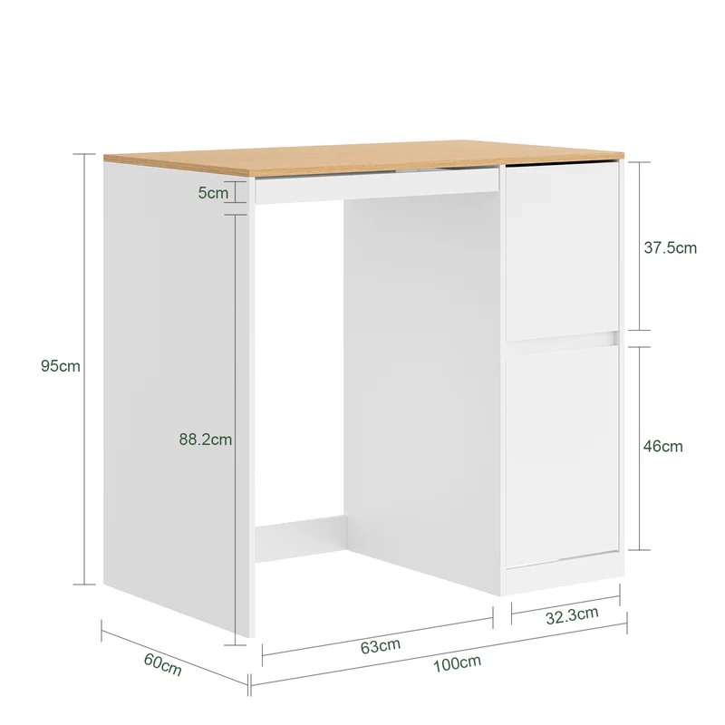 SoBuy Waschmaschinenschrank mit Wäschekorb Weiß BZR223-WN
