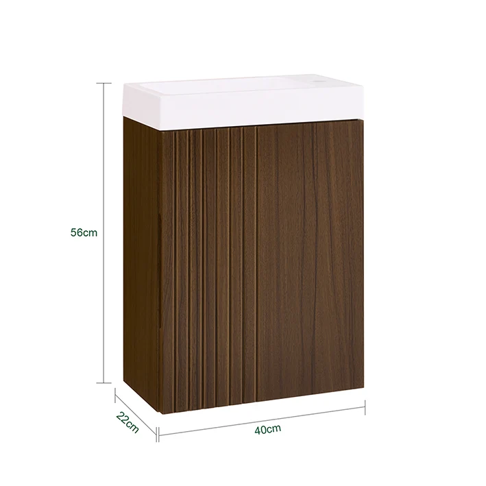 SoBuy | Waschbeckenunterschrank | Unterschrank mit Waschbecken | Badmöbel Braun| BZR196-BR
