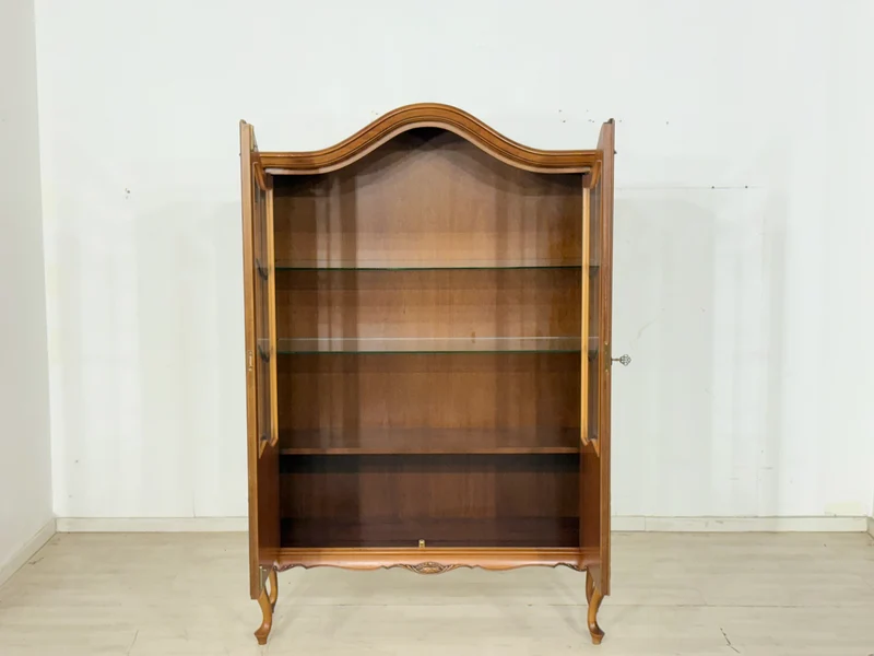 Elegante barocke Vitrine / Vitrinenschrank / Chippendale Vitrine / Vitrine Schrank