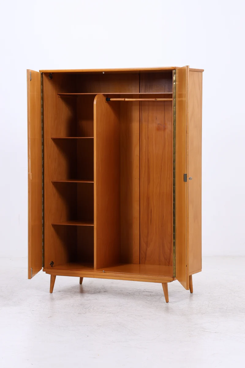 Vintage Kleiderschrank | 2 Türen | Mid Century | Garderobenschrank