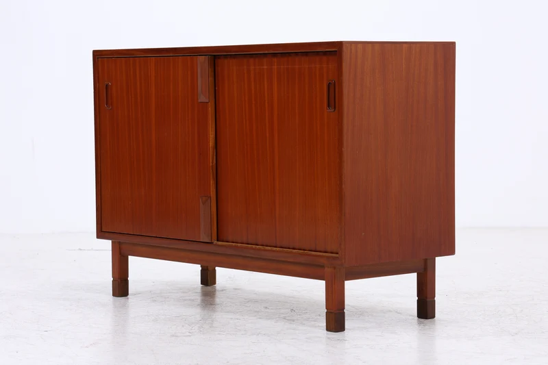 Vintage Mahagoni Kommode | 2 Schiebetüren | Mid Century