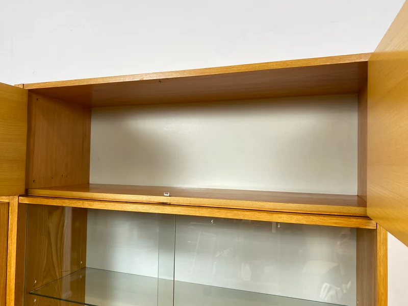 WMK I Stilvolles modulares Designer Regalsystem 430 I Joachim Nebelung I VEB Hellerau I Bücherschrank Highboard Regalwand Stringregal Wohnwand Vitrine Glasvitrine Mid-Century Vintage DDR 60er Retro I