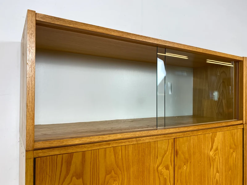 WMK I Stilvolles modulares Designer Regalsystem 430 I Joachim Nebelung I VEB Hellerau I Bücherschrank Highboard Regalwand Stringregal Wohnwand Vitrine Glasvitrine Mid-Century Vintage DDR 60er Retro I