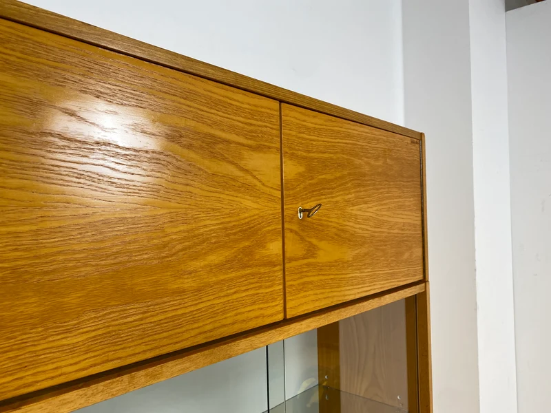 WMK I Stilvolles modulares Designer Regalsystem 430 I Joachim Nebelung I VEB Hellerau I Bücherschrank Highboard Regalwand Stringregal Wohnwand Vitrine Glasvitrine Mid-Century Vintage DDR 60er Retro I