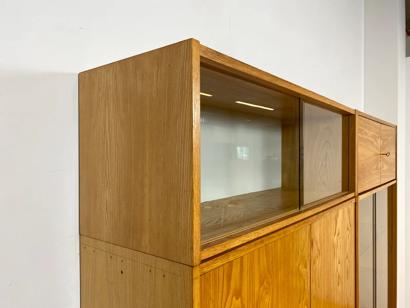 WMK I Stilvolles modulares Designer Regalsystem 430 I Joachim Nebelung I VEB Hellerau I Bücherschrank Highboard Regalwand Stringregal Wohnwand Vitrine Glasvitrine Mid-Century Vintage DDR 60er Retro I