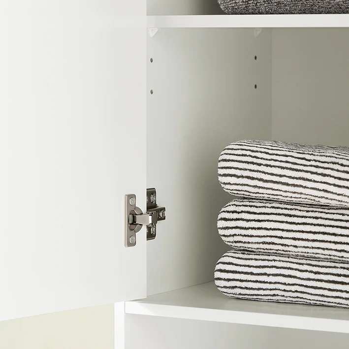 SoBuy | Bad Hochschrank | Badschrank mit 2 Türen | Badregal | Badezimmermöbel | Weiß | BZR80-W