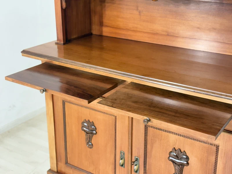 Antik Küchenbuffet um 1900 | Jugendstil Küchenschrank | 2-teilig | Massivholz-Eiche