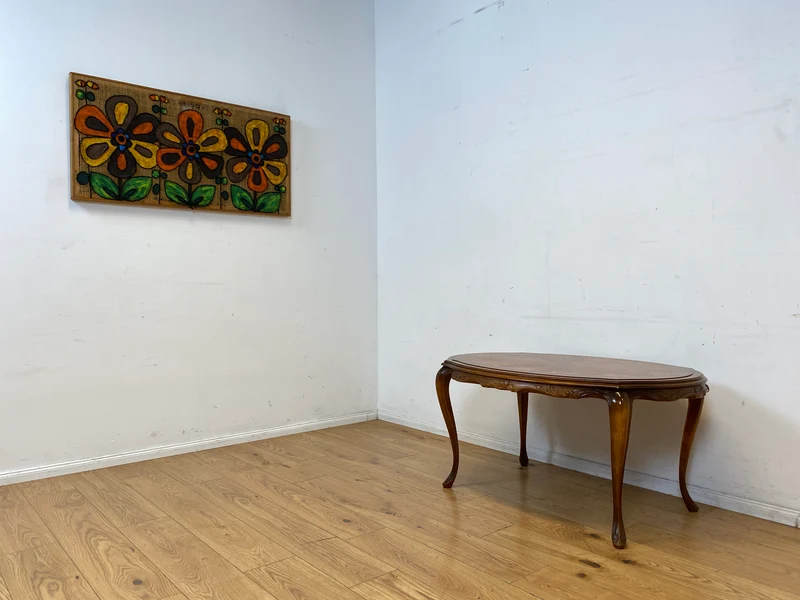 Wunderschöner und sehr gut erhaltener handverzierter Chippendale Couchtisch mit feinen Intarsien I Wohnzimmertisch Coffee Table Salontisch Sitzgarnitur Stilmöbel Vintage I