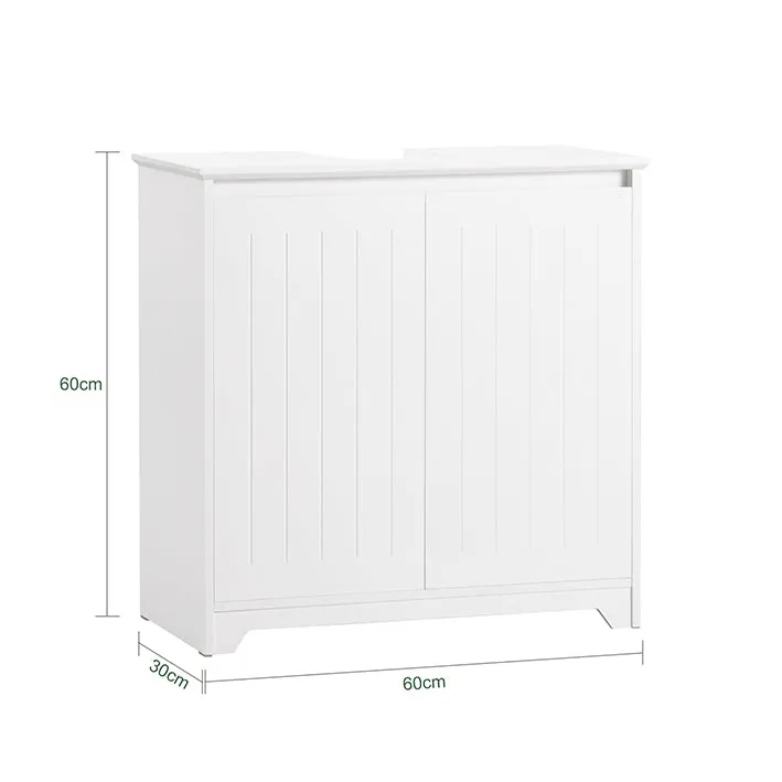 SoBuy | Waschbeckenunterschrank | Badezimmerschrank | Waschtisch | Weiß | BZR108-W