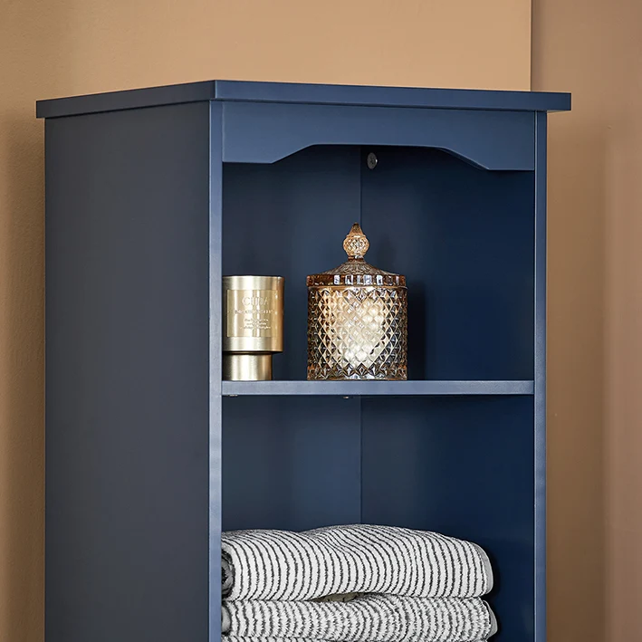 SoBuy | Hochschrank | Badschrank | Badregal | Blau | BZR112-B