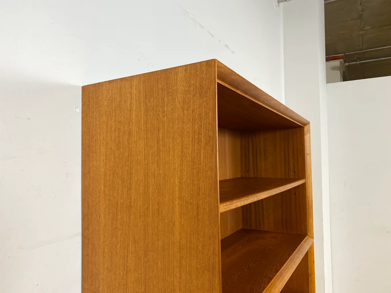 WMK I Hochwertiger Vintage Bücherschrank von Strobeck in skandinavischem Still mit Schubladen I Teakholz I Bücherregal Regal Holzregal Danish Design Mid-Century Vintage Teak I