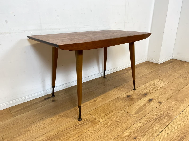 Stilvoller auszieh- und höhenverstellbarer Mid-Century Multifunktionstisch in Teakholz I Tisch Ausziehtisch Esstisch Küchentisch Couchtisch Holztisch 50er 60er Vintage Teak I