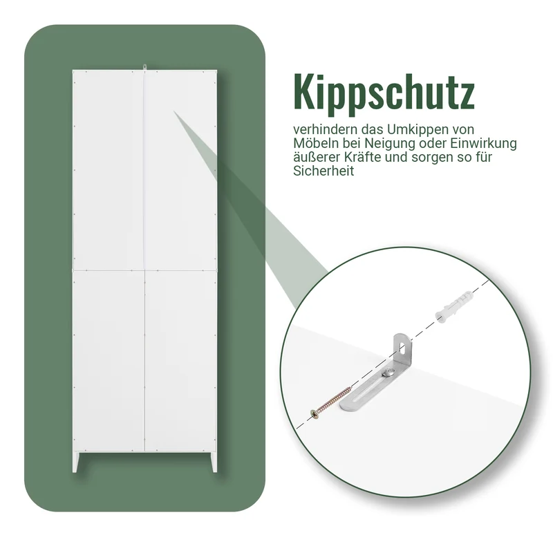 SoBuy | Badschrank mit 2 Wäschesäcken | Hochschrank | Wäscheschrank | Weiß | BZR155-W