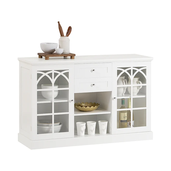 SoBuy | Küchenschrank | Vitrinen & Vitrinenschränke | Flurschrank | Sideboard | FSB79-W