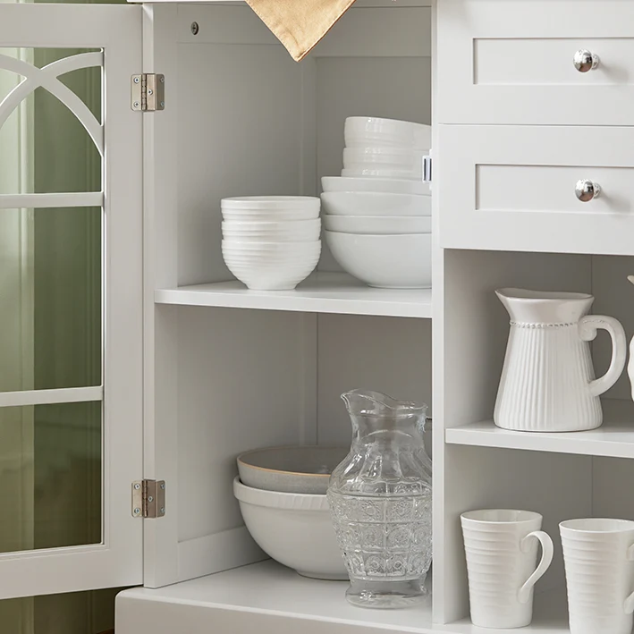 SoBuy | Küchenschrank | Vitrinen & Vitrinenschränke | Flurschrank | Sideboard | FSB79-W