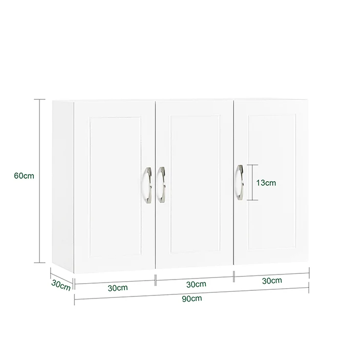 Vorverkauf | SoBuy | Hängeschrank mit 2 Türen | Badschrank | Wandschrank | Weiß | FRG231-L-W