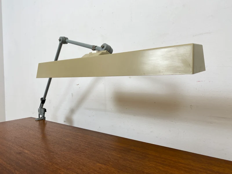 Kultige vollfunktionsfähige DDR Industrie Tischleuchte ILBA mit Gelenkarm I Lampe Leuchte Architektenlampe Schreibtischlampe Arbeitsleuchte Vintage Retro Werkstatt Ostalgie Design I