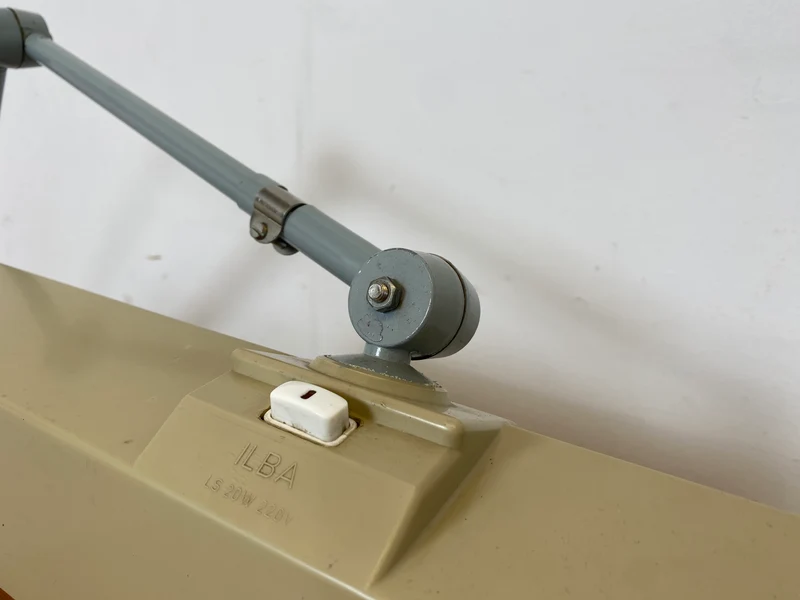 Kultige vollfunktionsfähige DDR Industrie Tischleuchte ILBA mit Gelenkarm I Lampe Leuchte Architektenlampe Schreibtischlampe Arbeitsleuchte Vintage Retro Werkstatt Ostalgie Design I