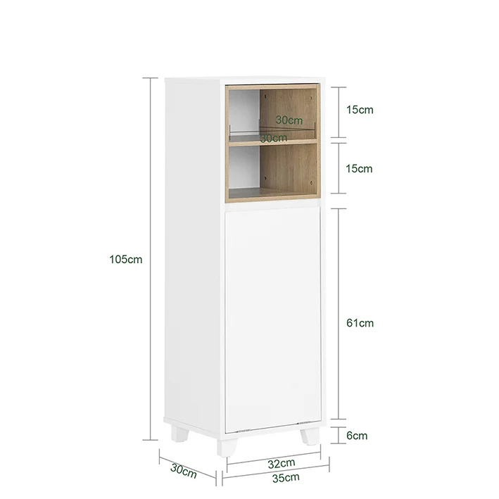 SoBuy | Wäscheschrank mit ausklappbarem Wäschesack | Wäschesammler | Wäschetruhe | BZR146-W