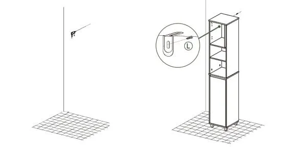 SoBuy | Bad Hochschrank | Badschrank | Wäscheschrank | Badmöbel | BZR74-W