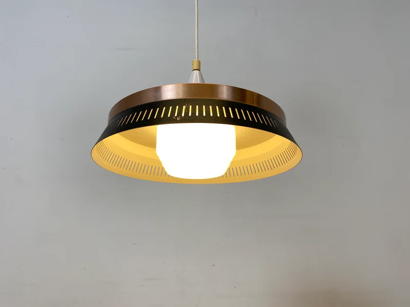 WMK I Elegante skandinavische Space Age Designer Hängelampe I Bent Karlby für Lyfa