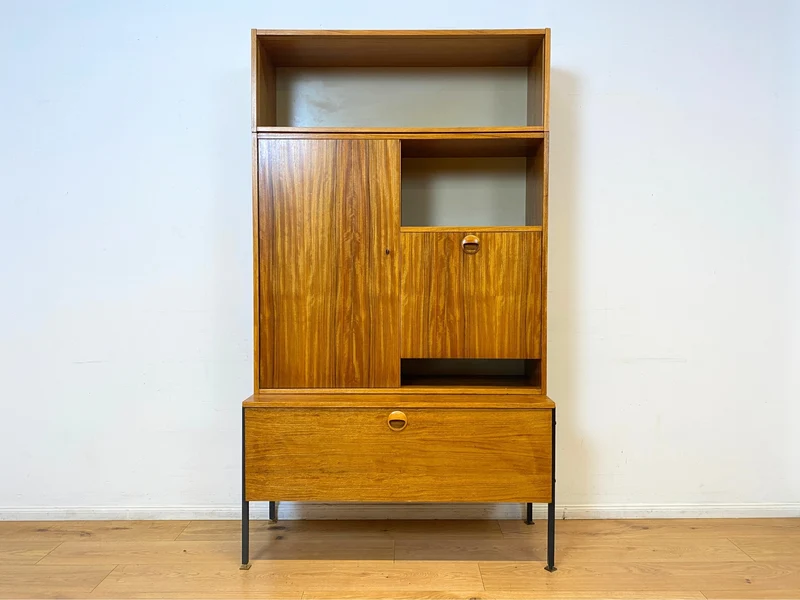 WMK I Kultiges modulares Designer Regalsystem 430 I Joachim Nebelung für VEB Hellerau mit Bar