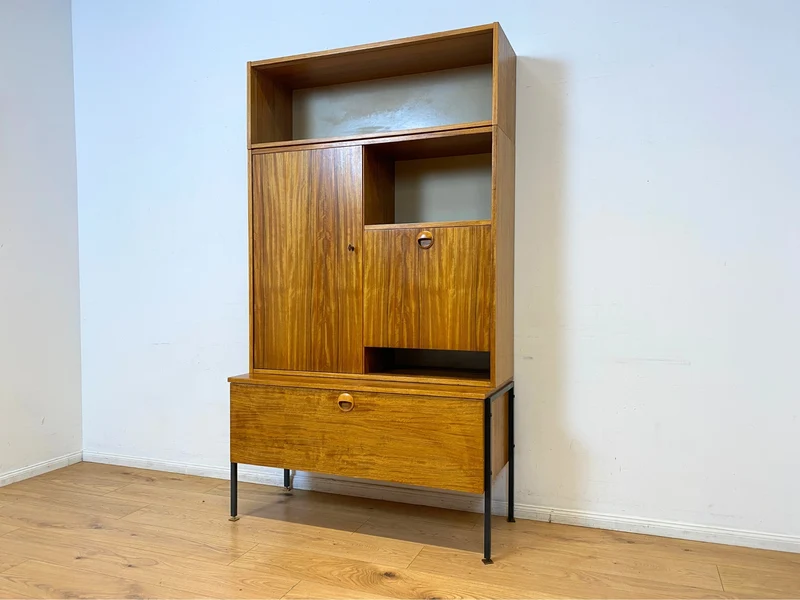 WMK I Kultiges modulares Designer Regalsystem 430 I Joachim Nebelung für VEB Hellerau mit Bar