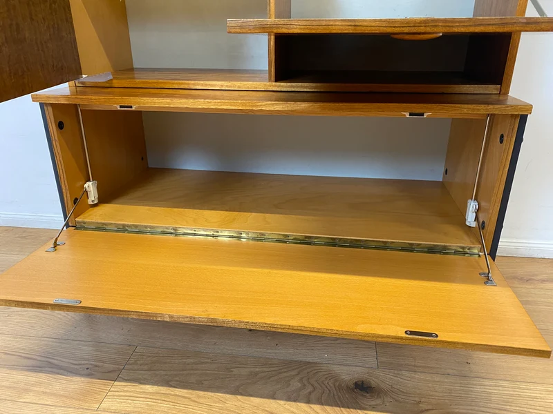WMK I Kultiges modulares Designer Regalsystem 430 I Joachim Nebelung für VEB Hellerau mit Bar