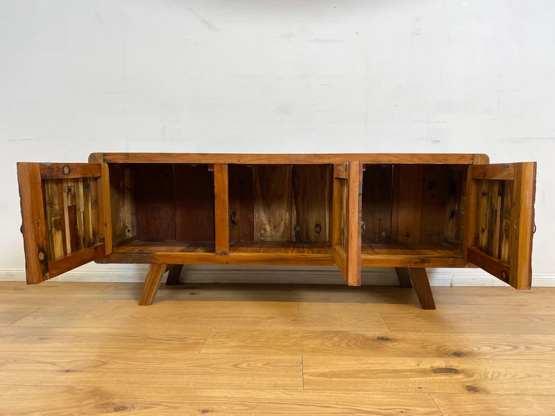 Boatwood by WMK I Detailreiches Sideboard handgefertigt aus altem Bootsholz
