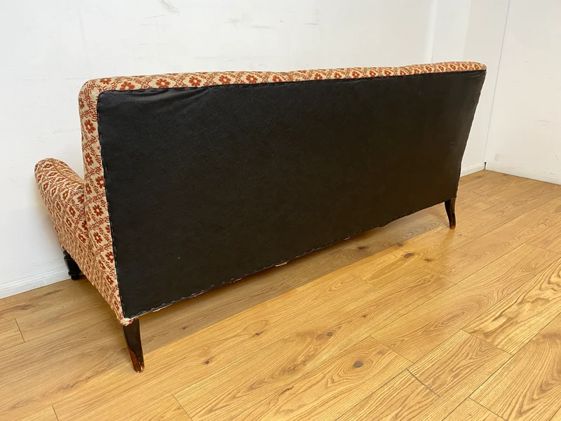 WMK I Besonders schönes und sehr gut erhaltenes antikes Sofa mit grandiosem Bezug und bequemen Federkern, um 1890