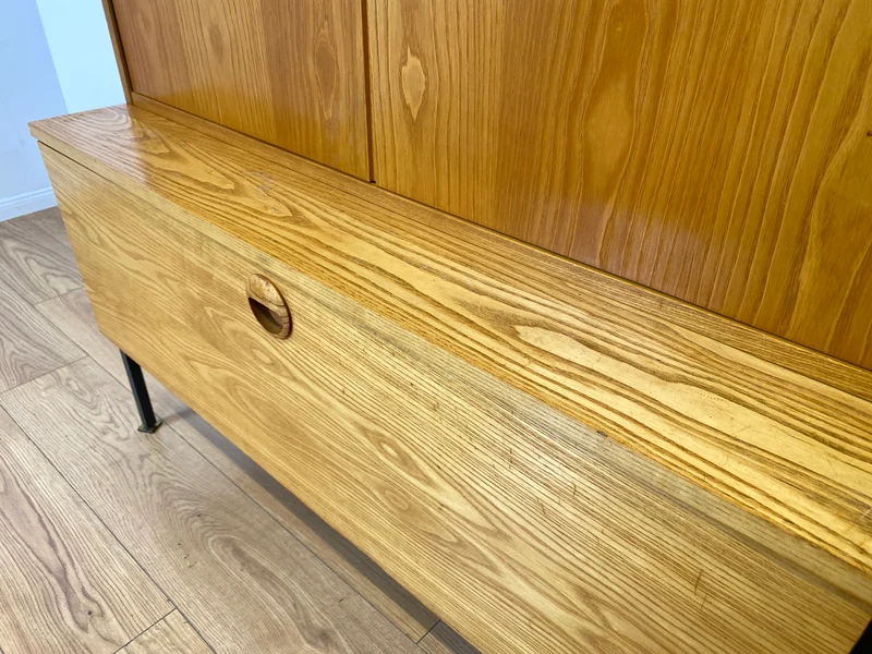 WMK I Kultiges modulares Designer Regalsystem 430 in Sen Esche von Joachim Nebelung für VEB Hellerau