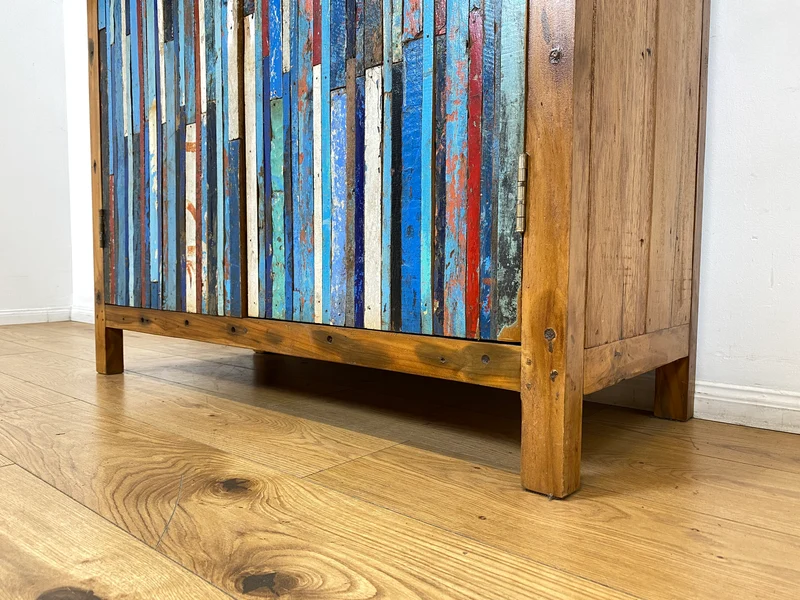 Boatwood by WMK I Einzigartiger Schrank aus altem Bootsholz I handgefertigtes Unikat