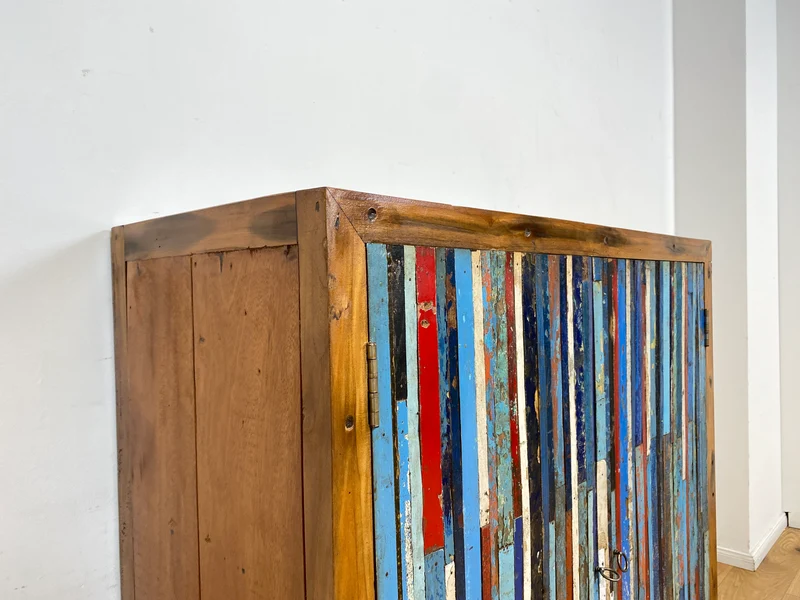 Boatwood by WMK I Einzigartiger Schrank aus altem Bootsholz I handgefertigtes Unikat