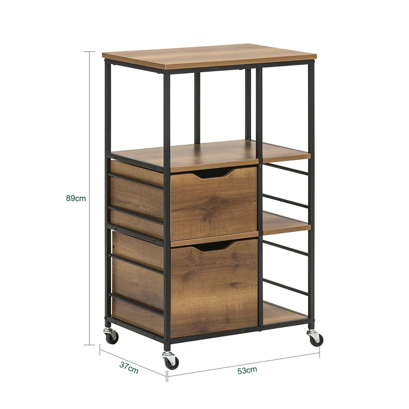 SoBuy | Servierwagen | Küchenschrank | Mehrzweckschrank | FKW111-PF