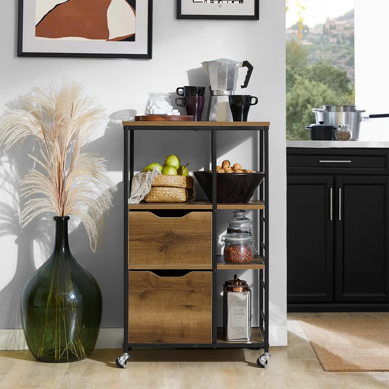 SoBuy | Servierwagen | Küchenschrank | Mehrzweckschrank | FKW111-PF