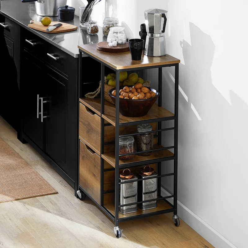 SoBuy | Servierwagen | Küchenschrank | Mehrzweckschrank | FKW111-PF