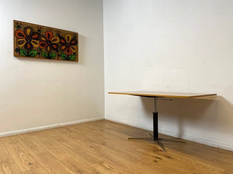 WMK I Stilvoller höhenverstellbarer 70er Jahre Designer Tisch von Wilhelm Renz