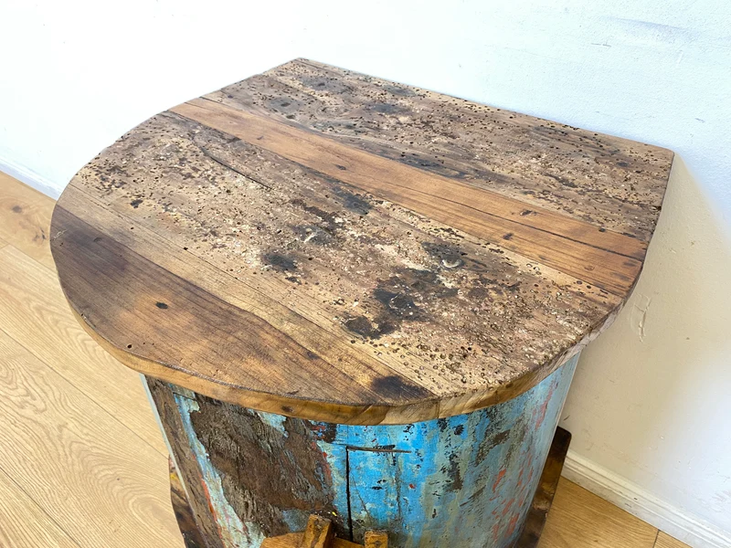 Boatwood by WMK I Einzigartige Kommode handgefertigt aus altem Einbaum in Originalfarbe