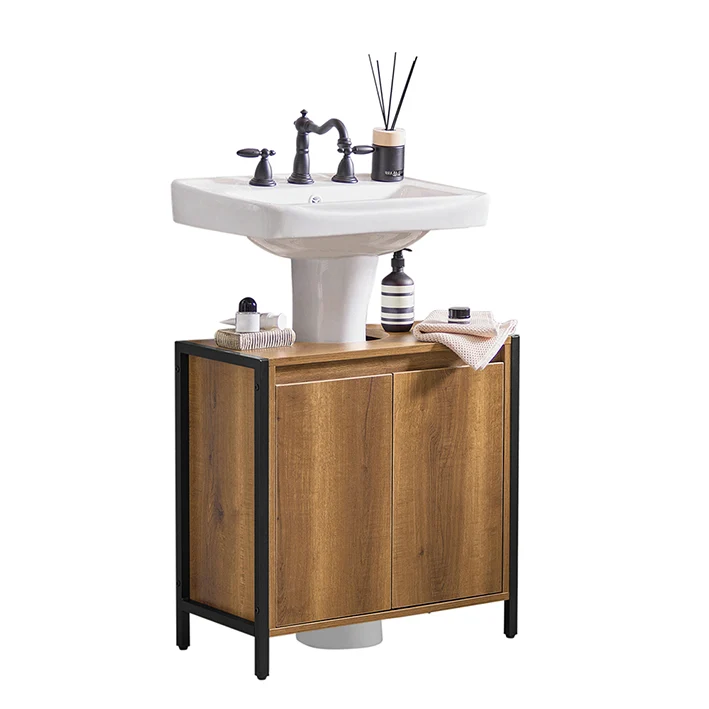 SoBuy | Waschbeckenunterschrank | Badezimmerschrank | Waschtisch | BZR63-II-PF