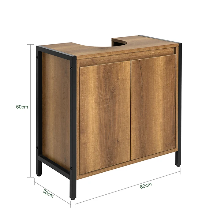 SoBuy | Waschbeckenunterschrank | Badezimmerschrank | Waschtisch | BZR63-II-PF