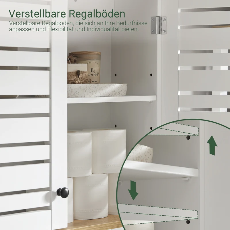 SoBuy | Wandschrank Bad | Hängeschrank | Badschrank Weiß | BZR42-W