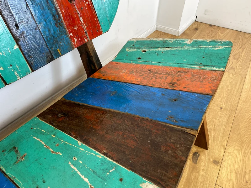 Boatwood by WMK I Formschönes Sofa aus altem Bootsholz I handgefertigtes Unikat