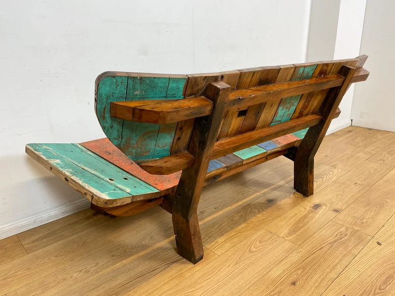 Boatwood by WMK I Formschönes Sofa aus altem Bootsholz I handgefertigtes Unikat