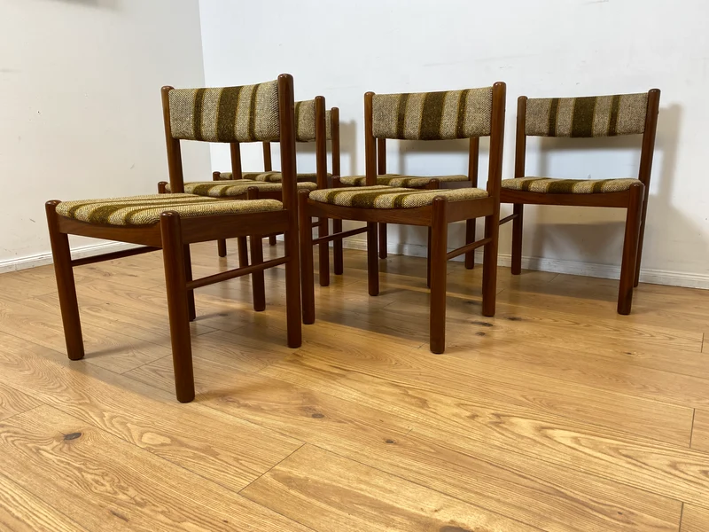 WMK I Set aus 6 stilvollen skandinavischen Mid-Century Designer Stühlen von Farstrup