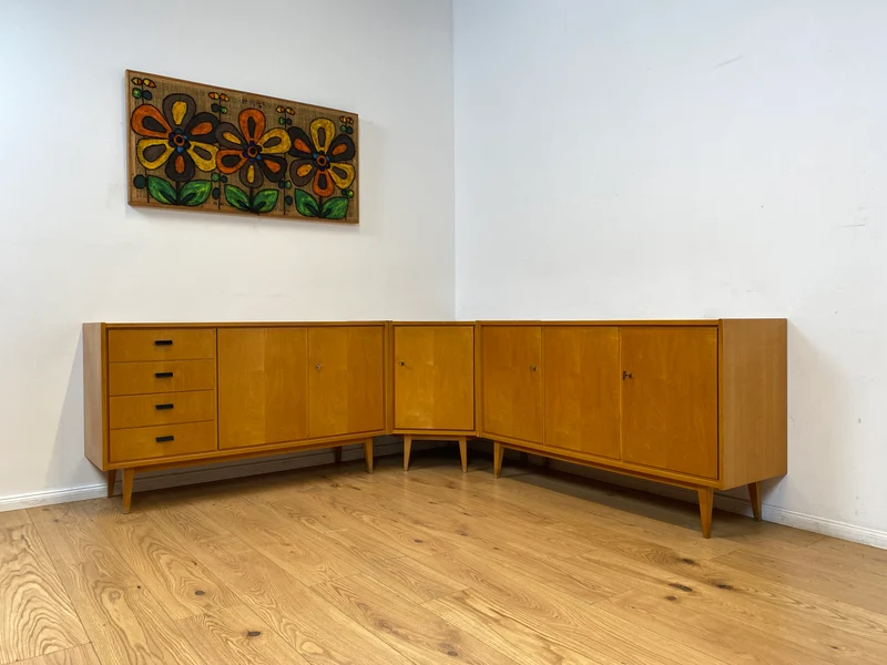 WMK I Versand 85€ I Stilvolles helles Mid-Century Sideboard aus 1965 von VEB Südthüringer Möbelwerken Themar