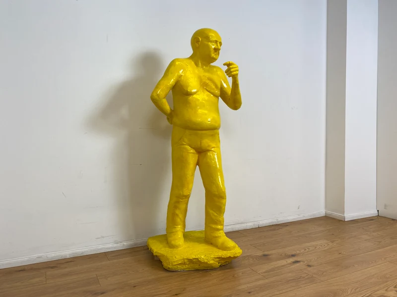 WMK Art # 1/2 Moderne Gipskunst in Lebensgröße - 2 ausdrucksstarke Skulpturen mit Charakter zwischen Pop und Nachdenklichkeit