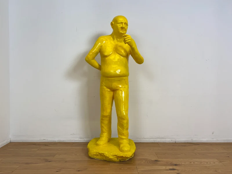 WMK Art # 1/2 Moderne Gipskunst in Lebensgröße - 2 ausdrucksstarke Skulpturen mit Charakter zwischen Pop und Nachdenklichkeit