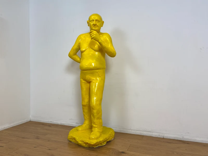 WMK Art # 1/2 Moderne Gipskunst in Lebensgröße - 2 ausdrucksstarke Skulpturen mit Charakter zwischen Pop und Nachdenklichkeit